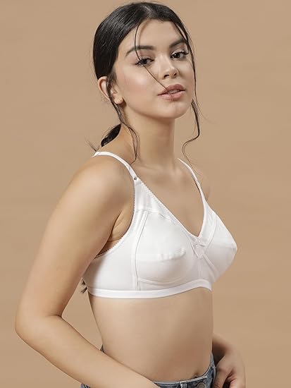 Clovia Women’s Cotton-Blend Wirefree Full-Coverage Bra – Non-Padded Everyday Comfort